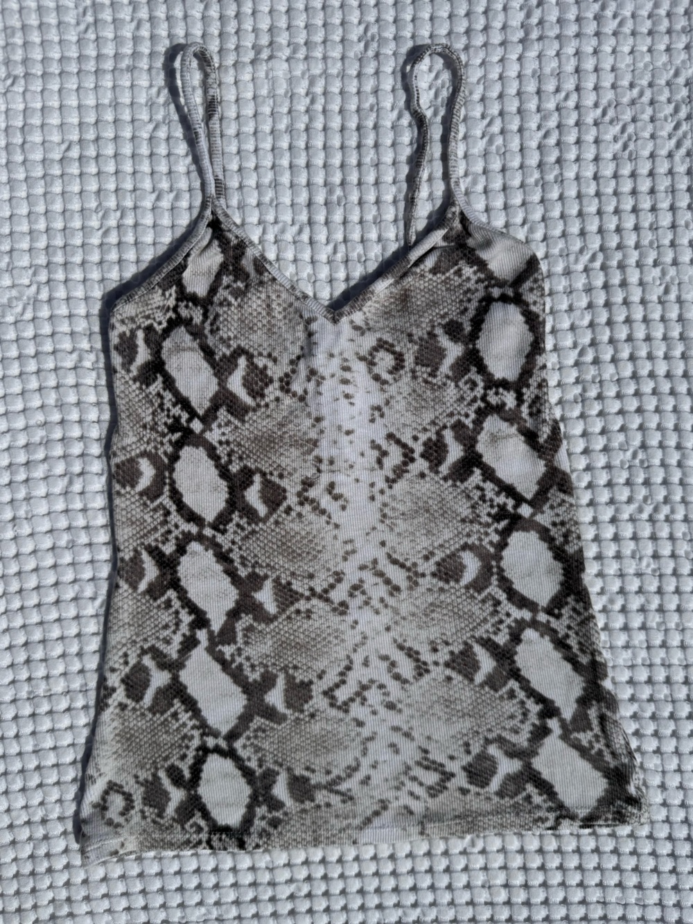 Indah python rib tank top